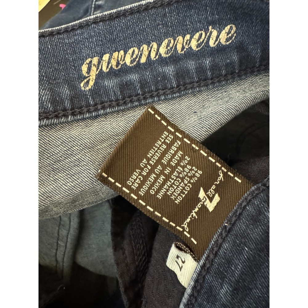 7 For‎ All Mankind Jeans Gwenevere Skinny size 27 Dark Indigo Blue Size 27 - Picture 4 of 6